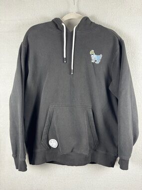 GOAT USA Black Hoodie Men’s Pullover Sweatshirt Chuck Goat Logo - Large
